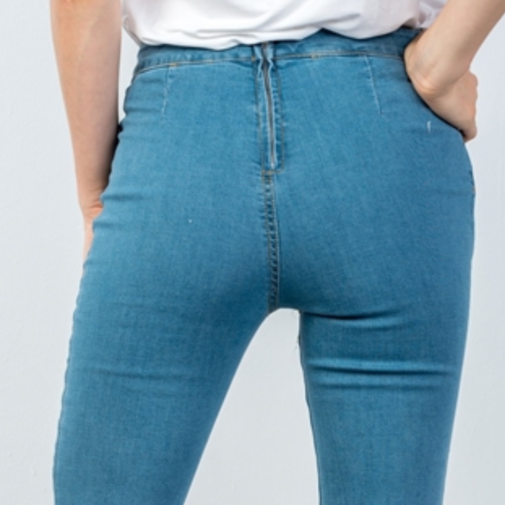 HIGH WAISTED JEANS (Pants womens women clothes - Picture 3 of 3